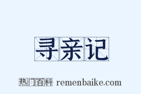 寻亲记是什么意思的图片